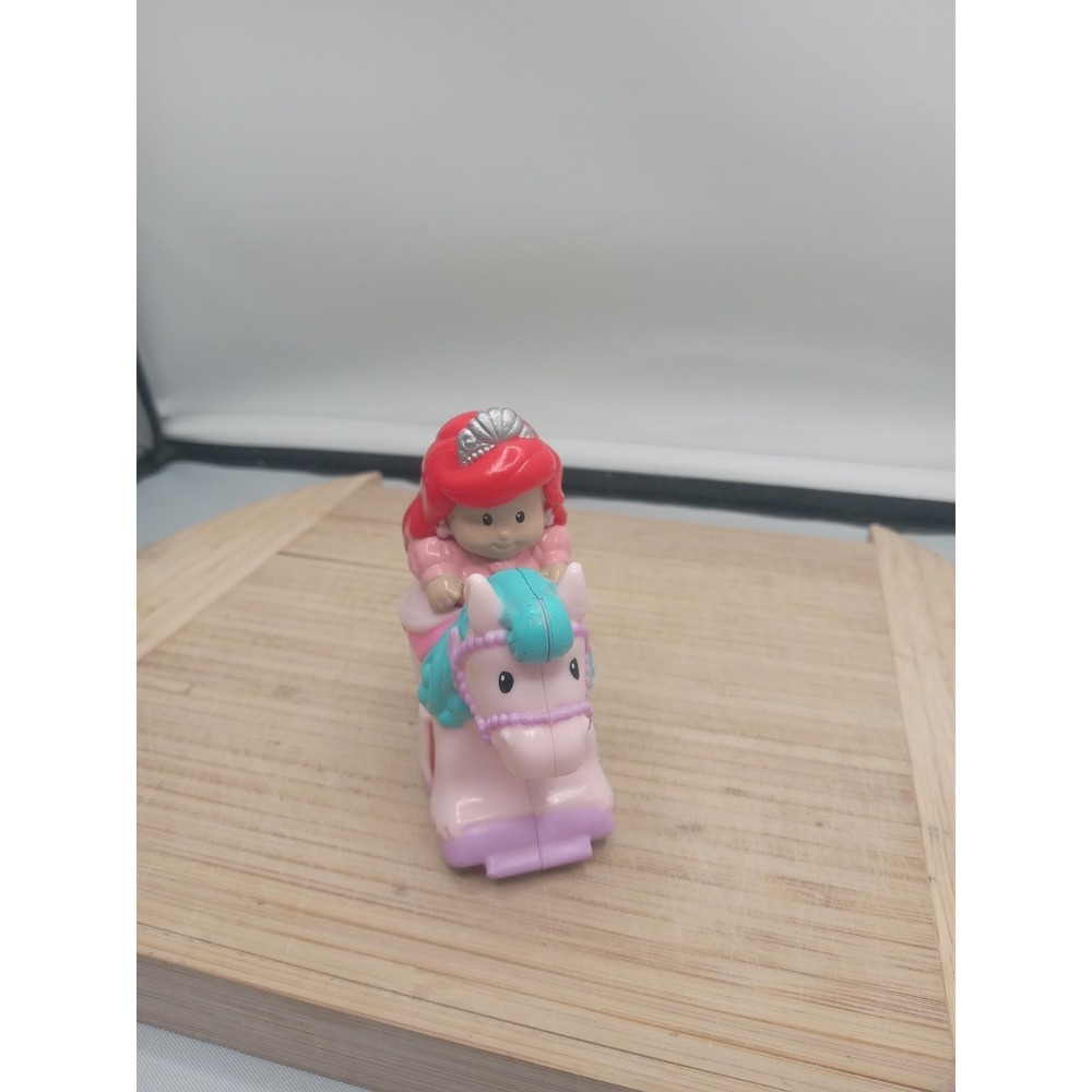 Little People Klip Klop Disney Princess Ariel Little Mermaid Pink Blue Horse - Picture 7 of 10